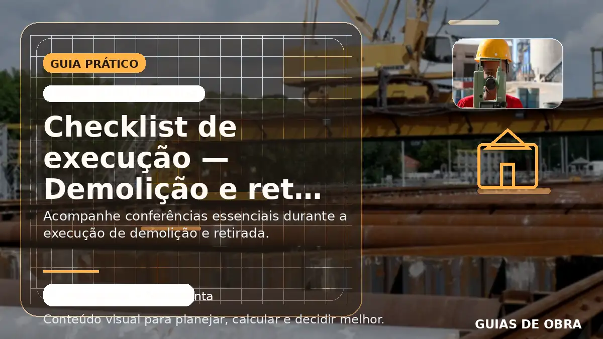 Demolição e retirada