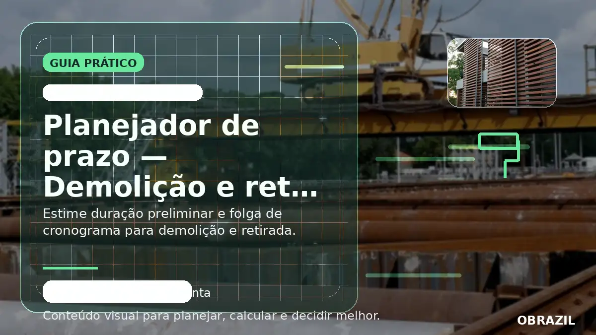 Demolição e retirada