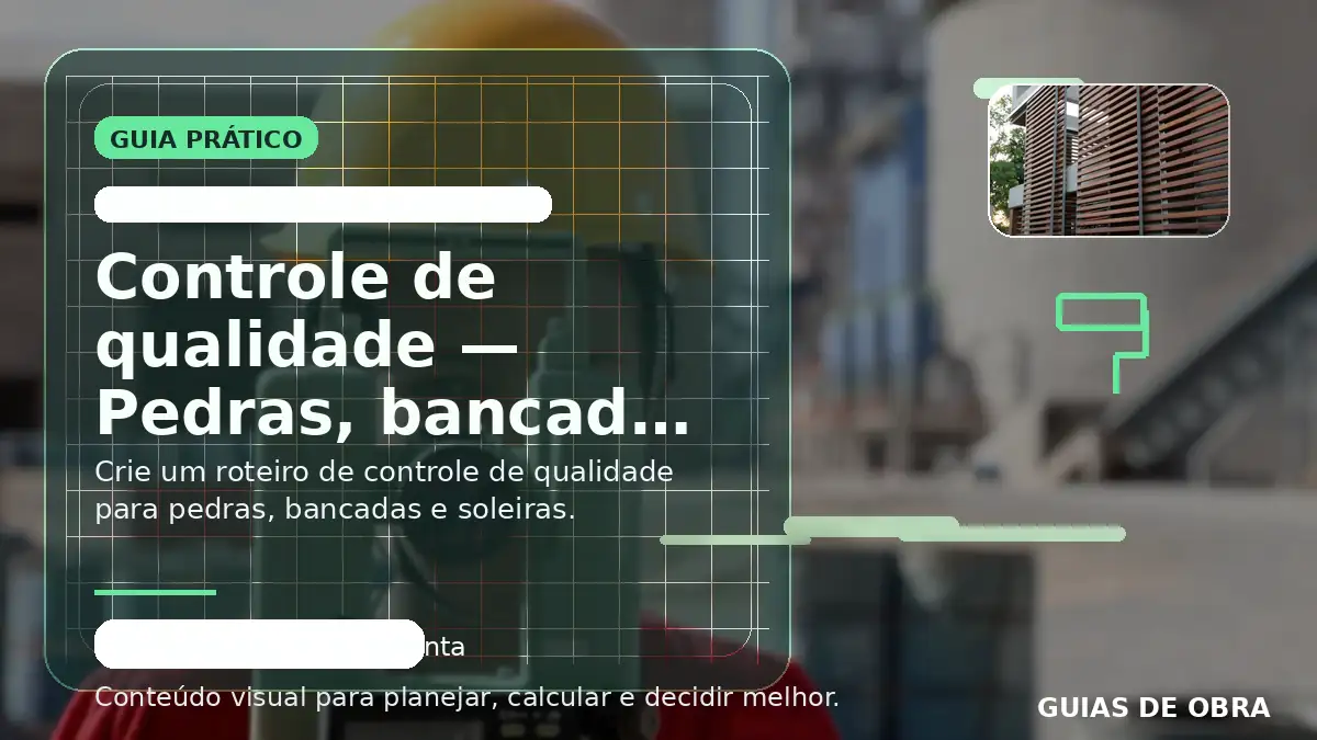 Pedras, bancadas e soleiras