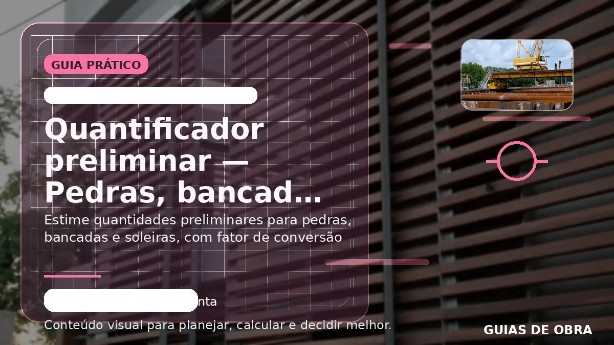Pedras, bancadas e soleiras