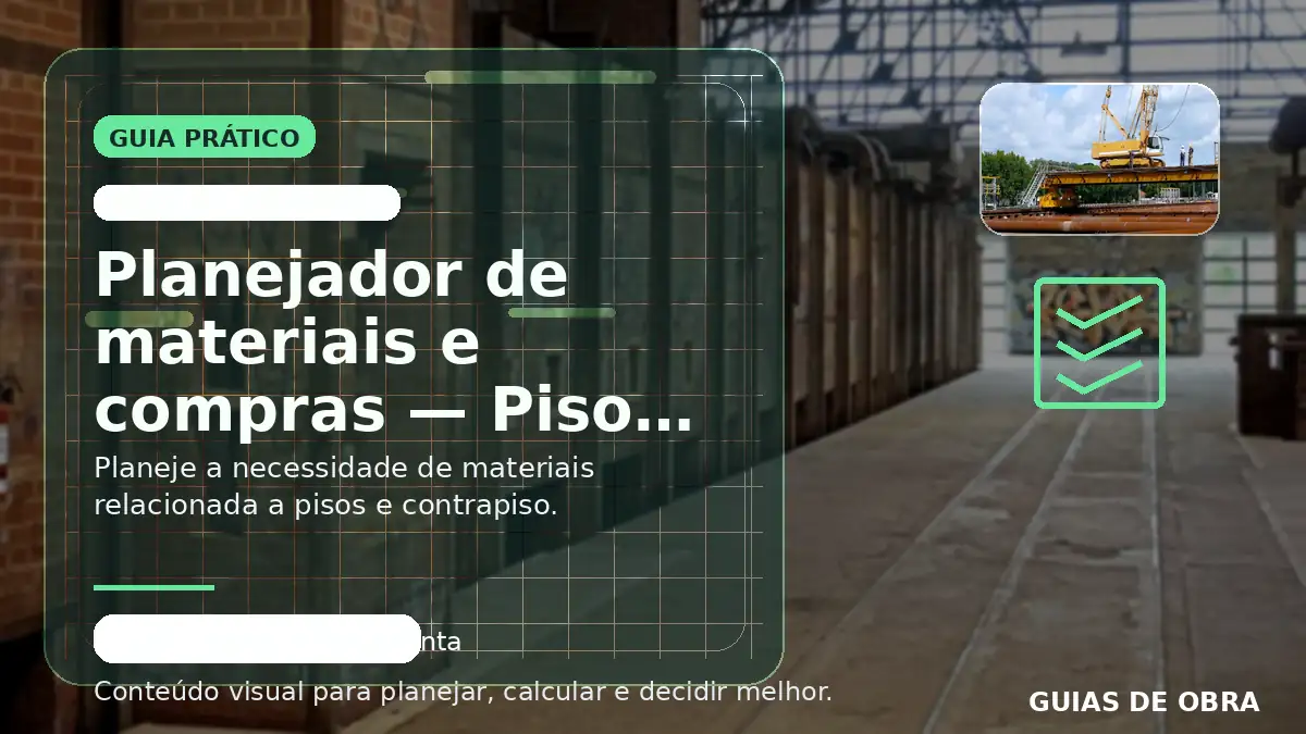 Pisos e contrapiso